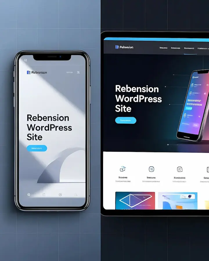 نمای موبایل و دسکتاپ یک سایت وردپرسی ریسپانسیو